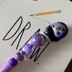 Disney Doorables: Inside Out: Ennui handmade beaded pen